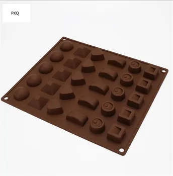 Nové Silikónové Čokoláda Formovať Čokoládu pečenie Nástroje 6 Tvar Non-stick Silikónové tortu formy DIY 3D plesní
