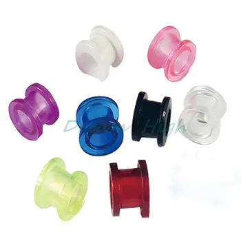 Nový Príchod Telo Tunel UV Akryl Ear Piercing Fantázie Ucho Expander Telo Šperky 100KS/VEĽA Propagačné Darčekové Zmiešané Farby&Veľkosť