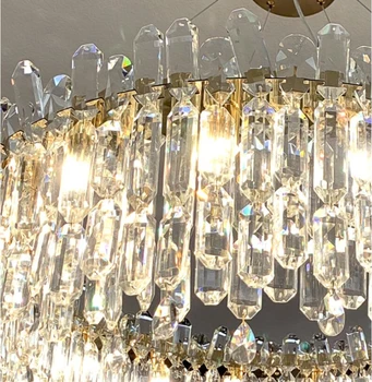Nový dizajn krištáľový luster pre obývacia izba obývacia izba, spálňa dekoratívne svietidlo LED kolo crystal osvetlenie