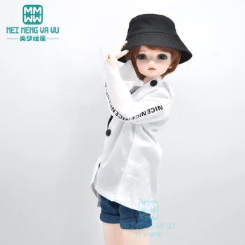 Oblečenie pre bábiku hodí 1/4 40-45 cm MSD bábika Tričko, sako, vesta, denim šortky, klobúk