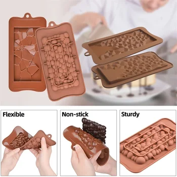 Opakovane Silikónové Čokoláda Formy Candy Gummy Formy Tortu Recorating Formy na pečenie Nástroje, kuchynské príslušenstvo
