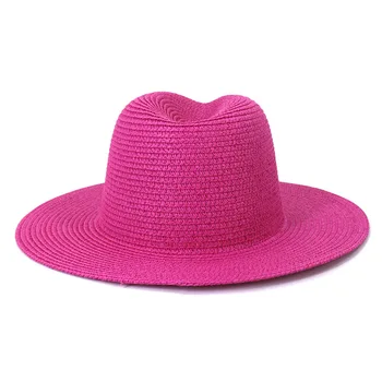 Pláž hat nové nastaviteľné mužov a žien slamený klobúk farba fedora klobúk slnko klobúk slamený klobúk jazz macaron farba кепка мужская