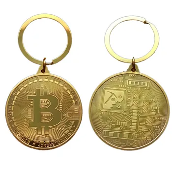 Pozlátené Bitcoin Mince prívesok na BTC Mince Umelecké Zbierky Gold Silver Rose Gold Color Bit Mince Krúžok na Pekný Darček