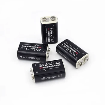 Pôvodné PALO 9V Batérie, Nabíjačky pre Nabíjateľné 6F22 9V Lítium-iónová Batéria+4pcs 9V 600mAh Li-ion Batérie