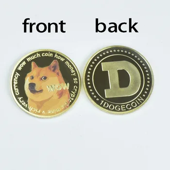 Roztomilý Doge Mince Zlaté Strieborné Pozlátené Pamätné WOW Dogecoin Mince Vzor Psa so suvenírmi Kolekcia Dary