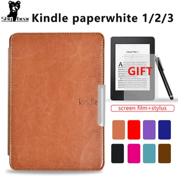 Slim Smart Cover obal pre Kindle Paperwhite 3 2 1, Folio PU Kožené Paperwhite Magnetické Funda Capa 0