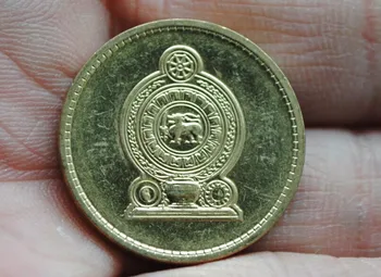 Srí Lanky Rupia 5 Ázia Mince, Staré Pôvodné Zriedkavé Mince Pamätné Vydanie Reálne Náhodné Rok