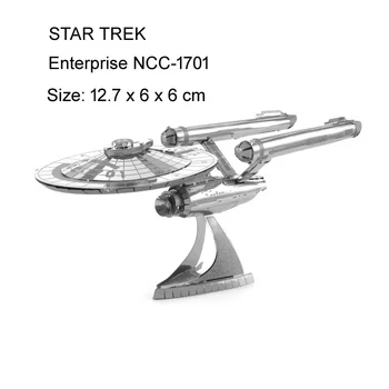 Starship 3D Kovov Puzzle Enterprise NCC-1701-D Vták Koristi Model ZOSTAVY Zostaviť Puzzle Dar, Hračky Pre Deti,