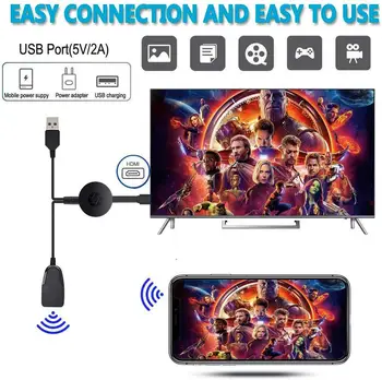TV 2.4 G 4K Bezdrôtový WiFi Zrkadlenie Kábel kompatibilný s HDMI Adaptér 1080P Displej Dongle Pre IPhone Samsung Huawei Telefón Android 4