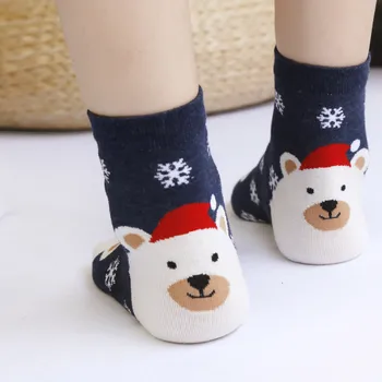 Teplá Unisex Roztomilé Vianoce Ponožka Jeleň Dizajn Bežné Pletené Vlnené Ponožky Teplé Zimné Mens Calcetines Ženy Na Vianočný Darček pančuchy