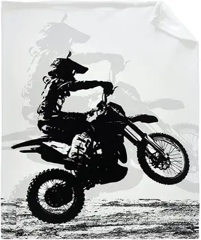 Todeyya Dirt Bike Hodiť Deka Motocross Racer Extrémne Športy Vytlačené Super Mäkké Flanelové Fleece Oblečenie Pre Ľahký Fuzzy Útulná