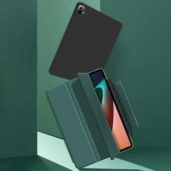 Tri-fold PU Ochranné Smart Case Sleeve pre Xiao MiPad5 Pro 11inch Tablet Magnetické Adsorpcie Nastaviteľné Skladací Stojan Shell