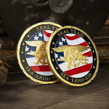 USA Mora Pozemky Vzduchu Seal Team Výzvou Mince Oddelenie Vojenského Námorníctva Mince Kvalitné Pozlátené Suvenír Mince
