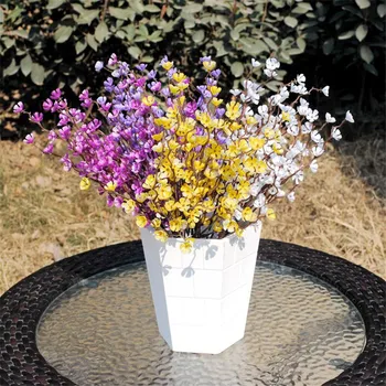 Umelé Kvety Plastové Simulácia Slivkové Kvety Falošné Trávu Pre Domáce Svadobné Záhradné Dekorácie Slivkové Kvety Decor Rastlín Kytice 5