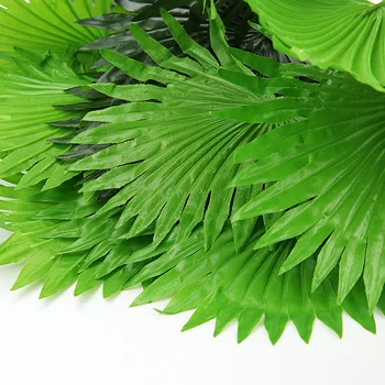 Umelé Rastliny,14 35 cm palmového Lístia Fanshaped Listy,obývacia Izba,hotel Dekorácie Bonsai,terénne úpravy,domáce Dekorácie Zelená Rastlina