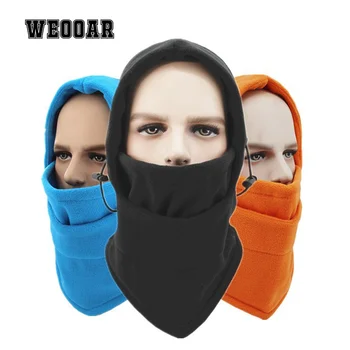 WEOOAR FLeece Maska Ski 2021 Zimné Čiapky Čiapočku pre Mužov Kukla pre Ženy Vetru Športové Kapota Taktické Teplé Pokrývky hlavy MZ198