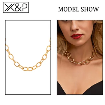 X&P Viacvrstvových Reťazca Náhrdelníky & Prívesky Pre Ženy Vintage Charm Crystal Zlatá Choker Náhrdelník 2020 České Šperky Veľkoobchod