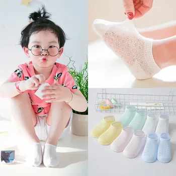 YWHUANSEN 5 Párov/veľa Členkové Ponožky Deti Letné Bavlnené Ponožky Pre Deti Ultratenké Oka Ponožky Pre Dievčatá, detské Ponožky Pre Chlapcov