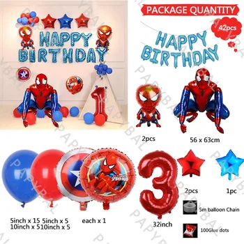 1 Nastavte MARVEL Spiderman Tému Party Balóny 32
