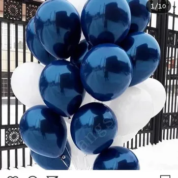 12PCS 12inch silver blue metal latex plyn striebro balóny, konfety svetla modrá strieborná Globos svadby, narodeniny, party dodávky ba