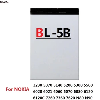 1PC 890mAh BL-5B BL5B Lítium Li-Po Batérie Pre Nokia N80, N83 6120 6230, ktoré vám 5200 3220 3230 5140 7360 5200 5208 Náhradné batérie