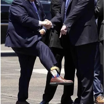 2021 Voľbách Vtip Funny Prezident Donald Trump Ponožky S 3D Falošné Vlasy Posádky Ponožky Pánske Kompresné Zábavné Ponožky Streetwear