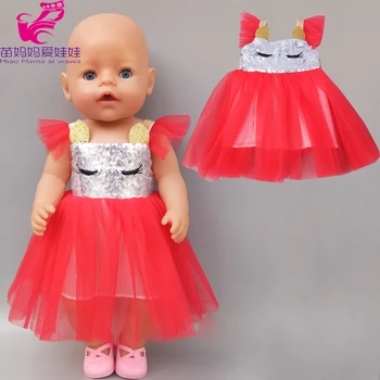 43 cm Baby Doll Biele Šaty 18-Palcové OG Dievča Bábiku Obliecť Deti Darček k Narodeninám