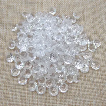 500Pcs priehľadný akrylový diamantu pre svadobné remesiel tabuľka symbolov scatter jasné, crystal vrchol dekorácie Dia 8.0 mm