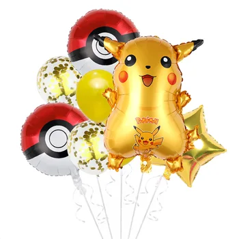 Anime Pokémon Tému Pikachu Strany Hliníkovou Fóliou Balón Detí, Narodeniny, Svadobné Dekorácie Balón Deti Hračka Darček Dievča Balón 1