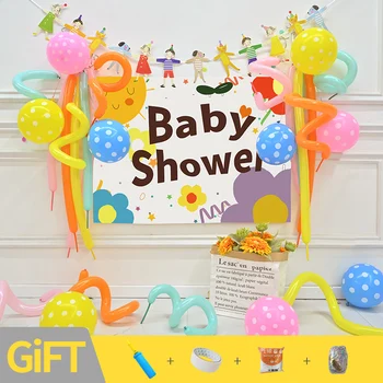 Dieťa sprcha dekorácie balón usporiadanie nastaviť pre rodiny strany. Narodeninová párty dekorácie rodovej odhaliť