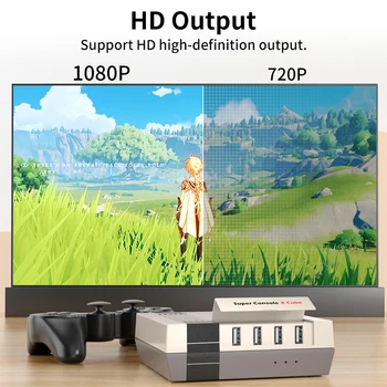 HD Výstup Nové Retro Konzoly na videohry Vstavané 50000 Hry Pre PSP/PS1/N64/SNES/NES Super Konzola X Kocka Podpora Dvoch Hráčov 0