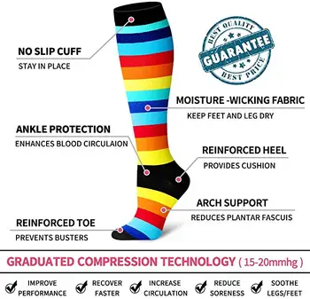 Kompresné Ponožky Podporu Outdoorové Športy Tehotenstva Závodná Cyklistika Ponožka Atletický Beh Zdravia Ponožky