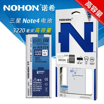 NOHON Originálne batéria pre Samsung Galaxy Note 4 Jednu Kartu Verzia N910F N910H N910S Batérie N910U N910L 3220mAh EB-BN910BBK