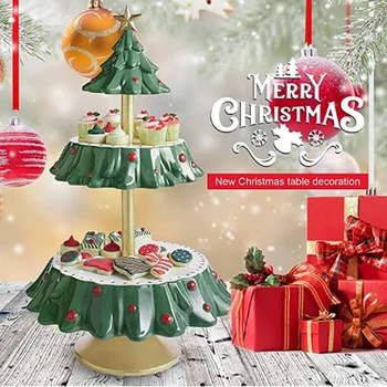 Nádherné Vianočné Občerstvenie Stojan Na Vianočný Stromček Dezert Tabuľka Ovocný Tanier Dovolenku Strany Doska Candy Denný Zásobník Dekorácie