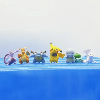 Pôvodné Originálne väčšinu Pokemon Anime Postavy Hračky Figúrka Malé Ozdoby na Tortu Dekorácie Pikachu Pocket Monster chlapec, izba Dekor