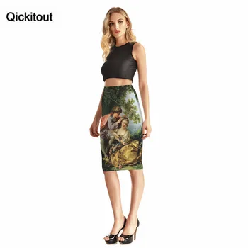 Qickitout Sukne 2016 New Horúce Produkty Žien Sexy Lesných Stromov Roztomilý Detský 3D Tlač Sukne Vysoký Pás Package Hip Sukne Kvapka Loď 0