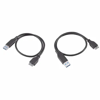 USB Predlžovací Dátum Kábel USB 3.0 Male A-Micro B Dátový Kábel Pre Externý Pevný Disk, Disk HDD Kábel Kompatibilné S USB 2.0 50 cm 0