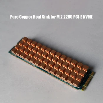 Čistej Medi Chladič pre M. 2 2280 PCI-E NVME SSD Chladič Pevného Disku Počítača Chladnejšie Meď Radiátor 0