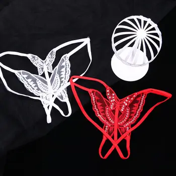 Ženy Transparentné Bielizeň, Nohavičky Žena Nohavičky Sexy Čipka Butterfly Dámy Bielizeň Flitrami G Reťazce Remeň Intimatewear